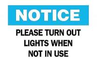 6CC36 Notice Sign, 7 x 10In, BL and BK/WHT, ENG