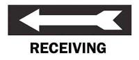 6CC61 Directional Sign, 10 x 14In, BK/WHT, RCVG