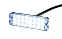 6CCX3 Warning Light, LED, Wh, Surf, Rect, 3-1/4 L