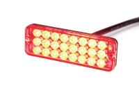 6CCX4 Warning Light, LED, Red, Surf, Rect, 3-1/4 L