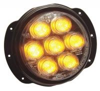 6CCX5 Warning Light, LED, Amber, Round, 4-1/2 Dia