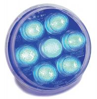 6CCX8 Warning Light, LED, Blu, Surf, Rnd, 4-1/2 Dia
