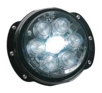 6CCX9 Warning Light, LED, Amber/Wh, Mag, 4-1/2 Dia