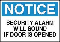 6CD27 Notice Security Sign, 7 x 10In, ENG, Text