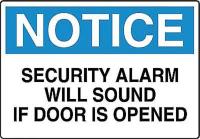 6CD28 Notice Security Sign, 10 x 14In, ENG, Text