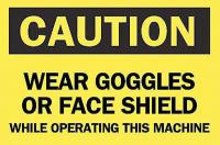 6CD86 Caution Sign, 10 x 14In, BK/YEL, ENG, Text