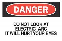 6CD92 Danger Sign, 10 x 14In, R and BK/WHT, ENG