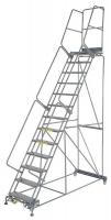 6CEK9 Rolling Ladder, Steel, 140 In.H