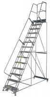 6CEN9 Rolling Ladder, Steel, 140 In.H