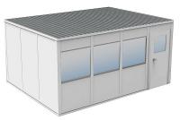 6CEZ1 Modular InPlant Office, 2Wall, 12x16, Vinyl