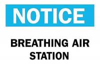 6CF21 Notice Sign, 7 x 10In, BL and BK/WHT, ENG