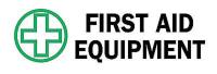 6CF50 First Aid Sign, 7 x 10In, GRN and BK/WHT