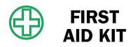 6CF51 First Aid Sign, 7 x 10In, GRN and BK/WHT