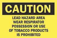 6CF93 Caution Sign, 10 x 14In, BK/YEL, ENG, Text