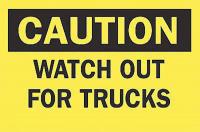 6CF99 Caution Sign, 10 x 14In, BK/YEL, ENG, Text