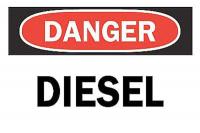 6CG10 Danger Sign, 10 x 14In, R and BK/WHT, DSL