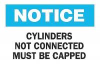 6CG51 Notice Sign, 10 x 14In, BL and BK/WHT, ENG