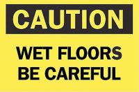 6CG55 Caution Sign, 7 x 10In, BK/YEL, ENG, Text