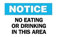 6CG80 Notice Sign, 10 x 14In, BL and BK/WHT, ENG