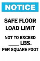 6CG89 Notice Sign, 10 x 7In, BL and BK/WHT, ENG