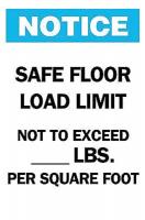 6CG90 Notice Sign, 14 x 10In, BL and BK/WHT, ENG