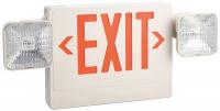 6CGL7 Exit Sign w/Emergency Lights, 5.4W, Red