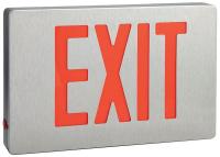 6CGN0 Exit Sign w/ Btry BackUp, 0.4W, Red, 1 or 2
