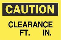 6CH38 Caution Sign, 7 x 10In, BK/YEL, ENG, Text