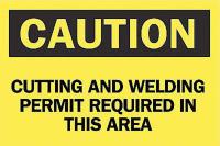6CH42 Caution Sign, 7 x 10In, BK/YEL, ENG, Text