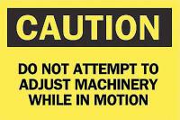 6CH45 Caution Sign, 10 x 14In, BK/YEL, ENG, Text