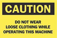 6CH66 Caution Sign, 10 x 14In, BK/YEL, ENG, Text