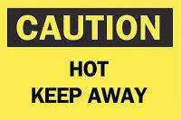 6CH71 Caution Sign, 7 x 10In, BK/YEL, ENG, Text