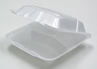 6CHD0 Carry-Out Container, 9x9, 3 Comp, PK 150