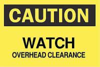 6CJ11 Caution Sign, 7 x 10In, BK/YEL, ENG, Text