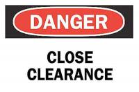 6CJ18 Danger Sign, 10 x 14In, R and BK/WHT, ENG