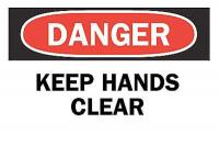 6CJ60 Danger Sign, 7 x 10In, R and BK/WHT, ENG