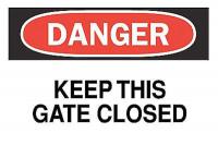 6CJ63 Danger Sign, 10 x 14In, R and BK/WHT, ENG