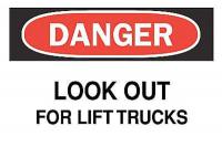 6CJ68 Danger Sign, 7 x 10In, R and BK/WHT, ENG