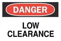 6CJ71 Danger Sign, 7 x 10In, R and BK/WHT, ENG