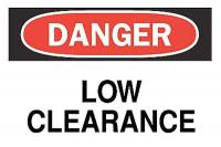 6CJ72 Danger Sign, 10 x 14In, R and BK/WHT, ENG