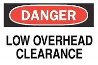 6CJ73 Danger Sign, 7 x 10In, R and BK/WHT, ENG