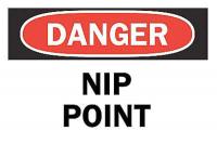 6CJ86 Danger Sign, 7 x 10In, R and BK/WHT, NIP PT