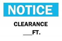 6CK16 Notice Sign, 7 x 10In, BL and BK/WHT, ENG