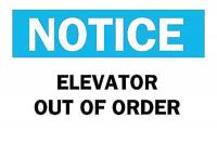 6CK21 Notice Sign, 10 x 14In, BL and BK/WHT, ENG