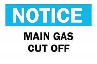 6CK25 Notice Sign, 10 x 14In, BL and BK/WHT, ENG