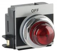 6CKF8 Pilot Light, Full Volt, 120V, OFF, Red