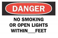 6CL02 Danger No Smoking Sign, 10 x 14In, ENG