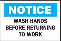 6CL58 Notice Sign, 10 x 14In, BL and BK/WHT, ENG