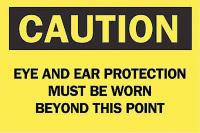 6CM05 Caution Sign, 7 x 10In, BK/YEL, ENG, Text