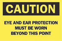 6CM06 Caution Sign, 10 x 14In, BK/YEL, ENG, Text